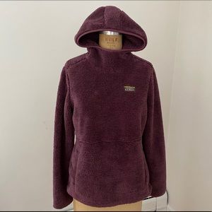 LL Bean Hi Pile fleece pullover hoodie